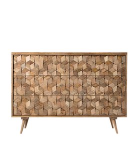 Terning Six-drawer Chest of Drawers Natural Mango Wood