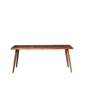 Terning Eight-Seater Dark Brown Mango Wood Dining Table