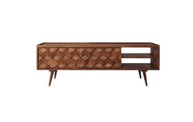 Terning Dark Brown Acacia Wood TV Stand