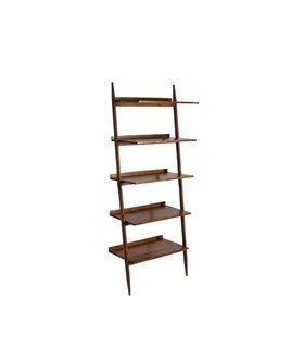 Southwark Wide Dark Brown Acacia Ladder Shelving