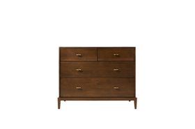 Verne Four-Drawer Dark Brown Mango Wood Chest of Drawers