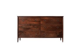 Reyna Six-Drawer Light Brown Mango Wood Chest of Drawers