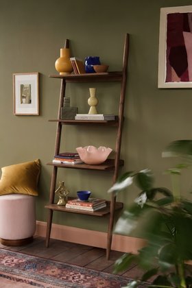Jupiter Dark Brown Acacia Ladder Shelving
