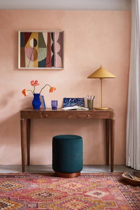 Bjorn Dark Brown Acacia & Brass Desk