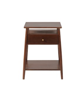 Auburn Light Brown Mango Wood Bedside Table