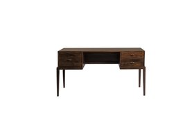 Verne Dark Mango Wood & Brass Desk