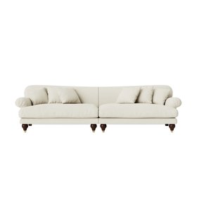 Willows Four-Seater Ecru Plain Fabric Sofa