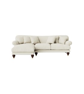 Willows Left-Hand Corner Ecru Plain Fabric Sofa