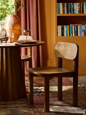 Rita Dark Mango Wood Dining Chair Pair