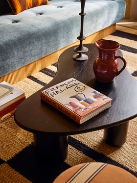 Arvan Black Mango Wood Coffee Table