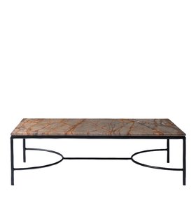 Krono Marble & Black Steel Coffee Table