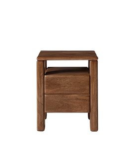 Ronnie Dark Brown Mango Wood Bedside Table