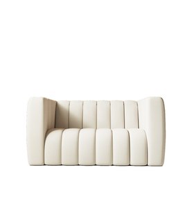 Duxford Two-Seater Ecru Plain Fabric Sofa