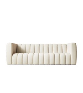 Duxford Four-Seater Ecru Plain Fabric Sofa