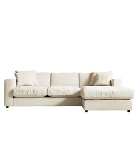 Althaea Right-Hand Ecru Plain Fabric Corner Sofa