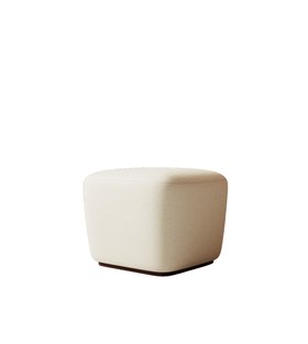 Ritz Ecru Plain Fabric Ottoman