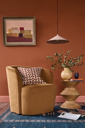 Ritz Biscuit Easy Velvet Armchair