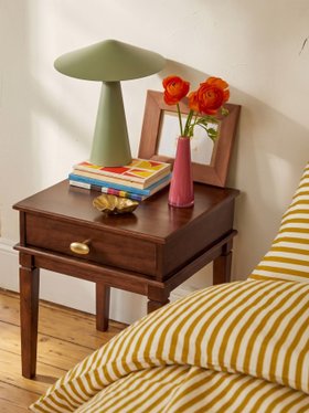 Canonbury Dark Brown Mango Wood Bedside Table