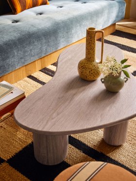 Arvan Sandblasted Grey Wood Coffee Table