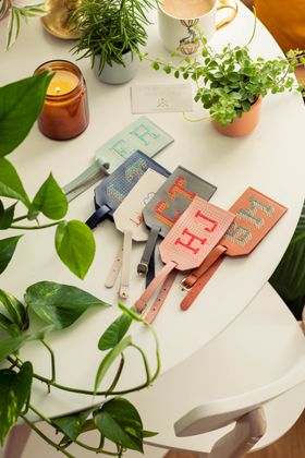 Stitch Your Design Luggage Tag - Pink Cross Stitch Kit