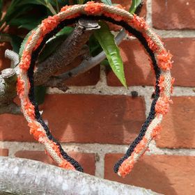 Burnham Raffia Alice Band Orange