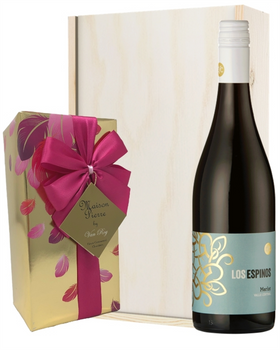 Merlot Red Wine and Chocolates Gift Set