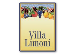 Art deco fruit personalised house sign