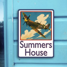 Spitfire personalised house or shed sign