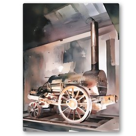 Rocket steam engine personalised house sign or wall art
