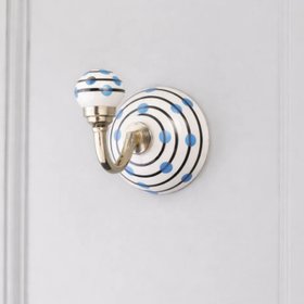 Blue Spot Stripe Wall Hook