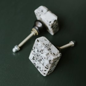 Grey Terrazzo Drawer Knob