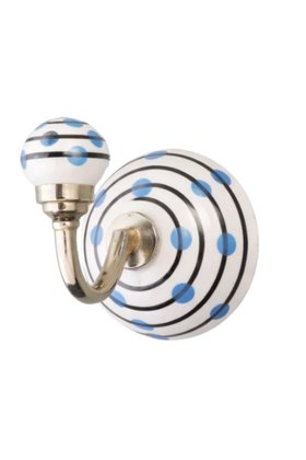 Blue Spot Stripe Wall Hook
