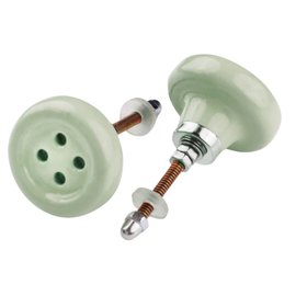Green Ceramic Button Knob