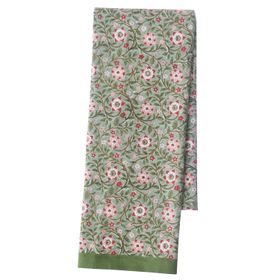 Tablecloth 'Roja Fern' Hand Block Printed Cotton by Bungalow of Denmark