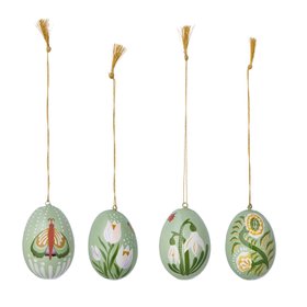 Papier Mâché 'Anila Sage' 7cm BOX OF 4 by Bungalow of Denmark