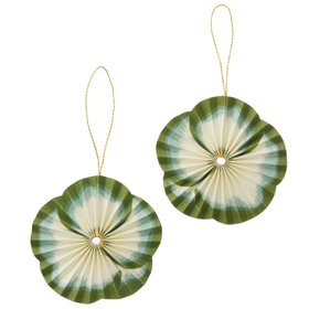 SINGLE Paper Rosette 'Flower Green' 11cm Bungalow of Denmark (Copy)