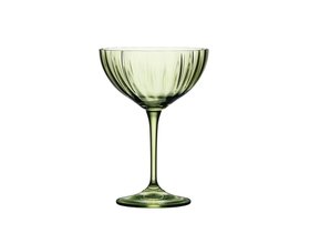 Champagne glasses set of 6 in Bottle Green