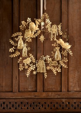 Wreath Holy Night Golden