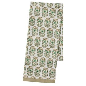 Tablecloth 'Mallika Fern' Hand Block Printed Cotton by Bungalow of Denmark