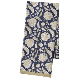 Tablecloth 'Yamini Midnight' Hand Block Printed Cotton by Bungalow of Denmark
