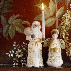 Figurine Candle Holder 'Marigold Vanilla' Santa by Bungalow of Denmark