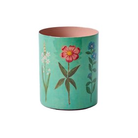 Enamel 'Festival of Flowers - Green' Everything Pot by Roomytown UK