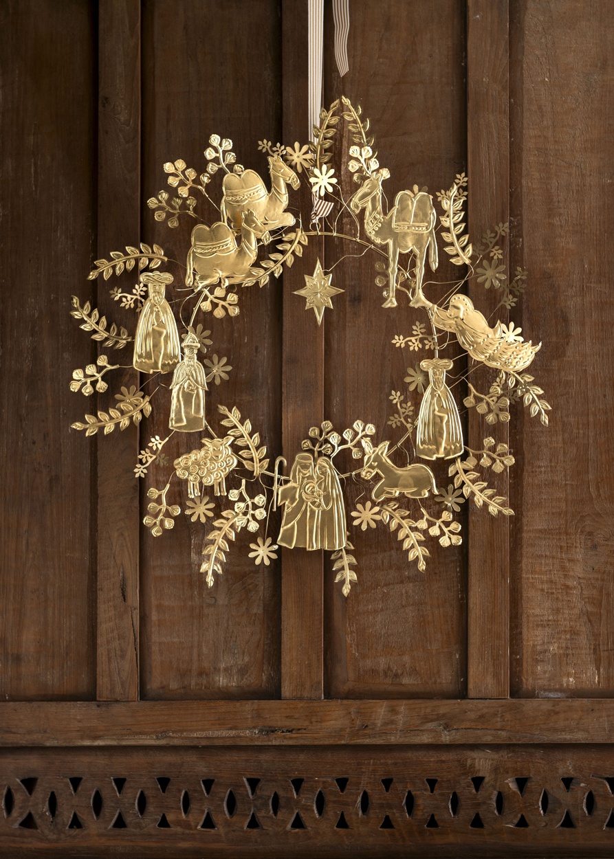 Wreath Holy Night Golden