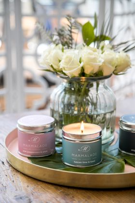Pink Pepper & Plum And Tuscan Lime & Basil Small Tin Candle