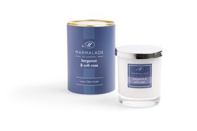 Bergamot & Soft Rose Large Glass Candle