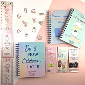 Stationery Set - Diary + Notebook + Paper clips