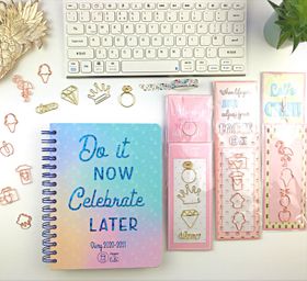 Stationery Set - Diary + Paper clips