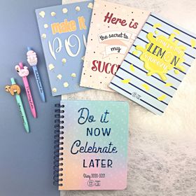 Stationery Set - Diary + Exercise books + Pens
