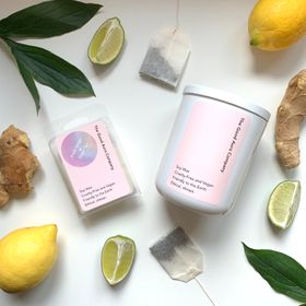 Fresh Ginger and Green Tea Candle and Wax Melt Set