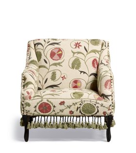 Tarma Sheki Cotton Armchair - Olive